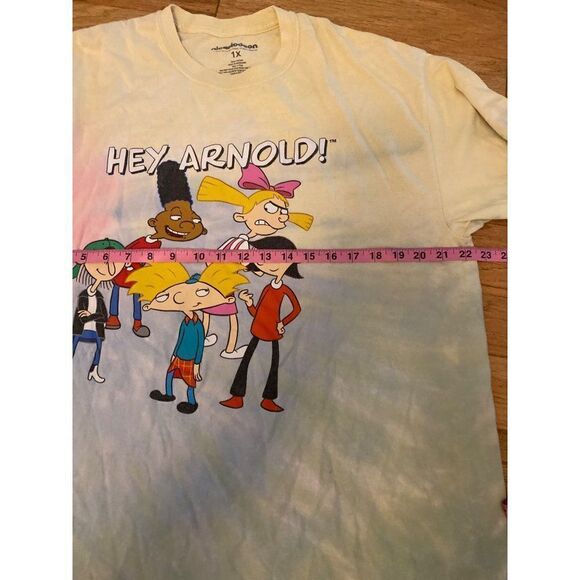 Nickelodeon, women's tie dye 90's Hey Arnold graphic long sleeve t shirt size 1X - Picture 7 of 8